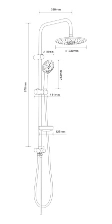 Душевая стойка Orange S05cr хром